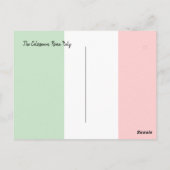 Drapeau italien Couleurs Colisée Design Carte post (Dos)