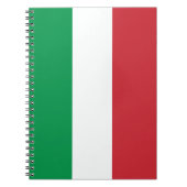 Drapeau italien de carnet de notes à spirale fait (Devant)