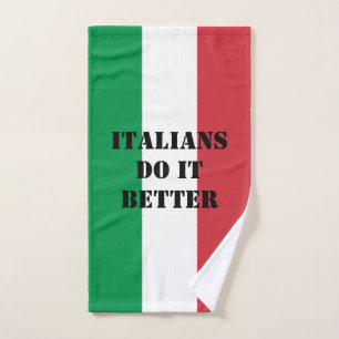 Drapeau italien de l'Italie drôle de serviette à