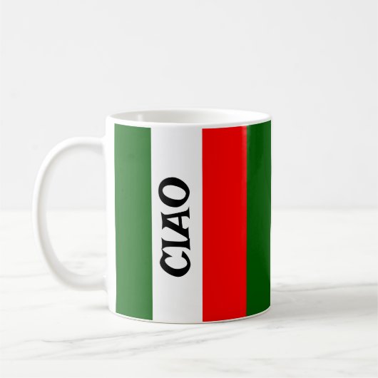 Drapeau italien Design Café Mug (Gauche)