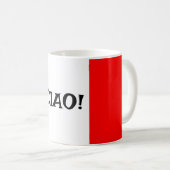 Drapeau italien Design Café Mug (Devant droit)