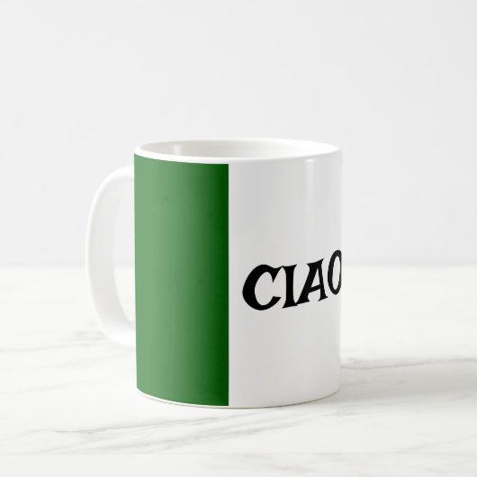 Drapeau italien Design Café Mug (Devant gauche)