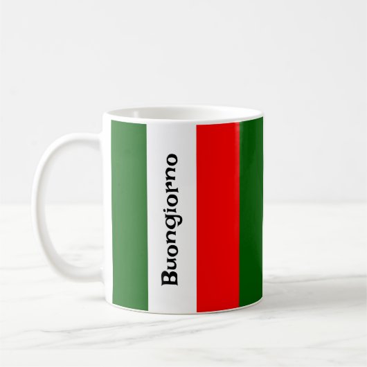 Drapeau italien Design Café Mug (Gauche)