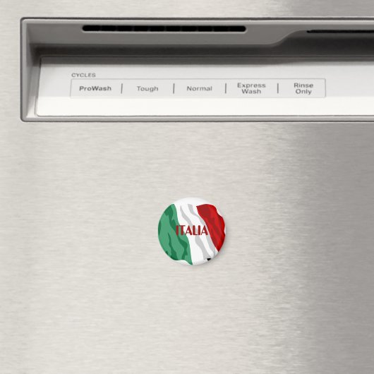 Drapeau italien "Italia" Refrigerator Magnet (In Situ (Lave-vaisselle))
