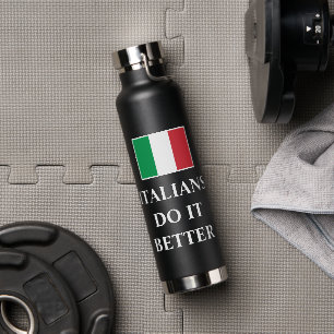 Drapeau italien italien bouteille d'eau personnali