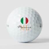 Drapeau italien monogramme & balles de golf Italie (Recto)