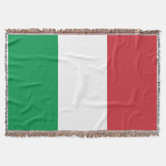 Drapeau italien tissé jeter la couverture | Italie (Devant)