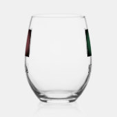 Drapeau italien vintage personnalisé verre à vin (Gauche)