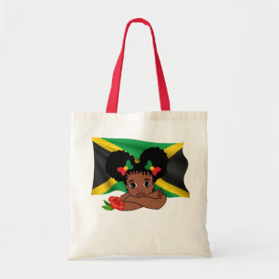 Drapeau jamaïcain avec Sac fourre-tout Fleur Fille