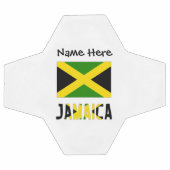 Drapeau jamaïcain avec votre nom Soccer Ba (Plat)