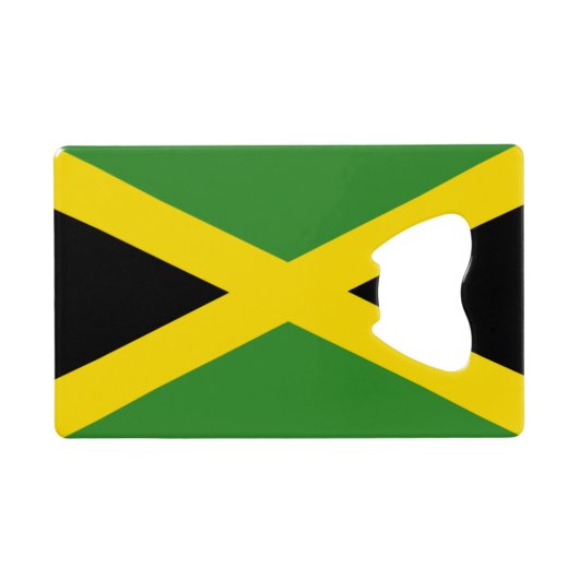 Drapeau Jamaïcain de la carte de crédit Bottle Ope (Dos Horizontal)