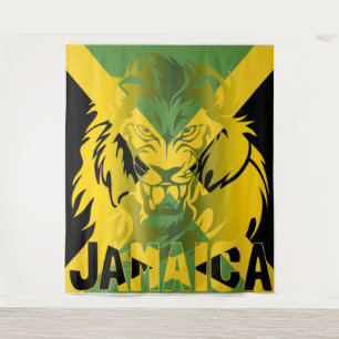Drapeau jamaïcain Lion de la Tapisserie de Judah