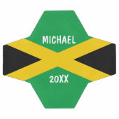 Drapeau jamaïcain noir et or vert (Plat)