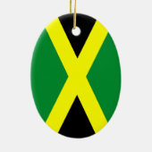 Drapeau jamaïcain ornement ovale (Dos)