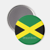 Drapeau jamaïcain souvenir frigo aimant (Recto/Verso)