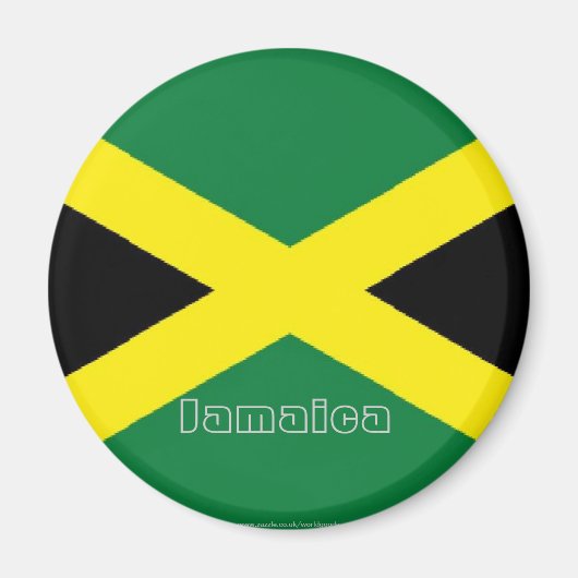 Drapeau jamaïcain souvenir frigo aimant (Devant)