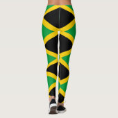 Drapeau jamaïcain Vert or et Leggings noirs (Dos)