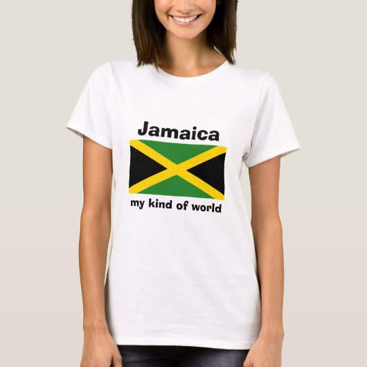 Drapeau Jamaïque + Carte + T-shirt Texte (Devant)