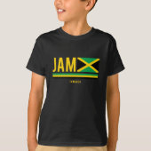 Drapeau Jamaïque Code ISO Alpha 3 Design T-shirt (Devant)