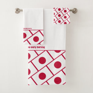 DRAPEAU JAPON blanc personnalisé