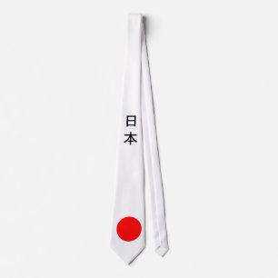 Drapeau japonais cravate
