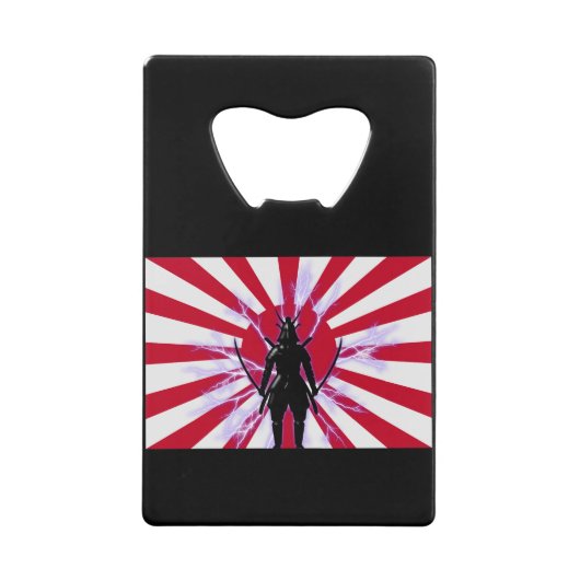 Drapeau japonais et Soleil Levant Samurai Guerrier (Devant)