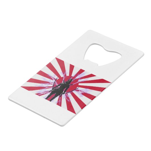 Drapeau japonais et Soleil Levant Samurai Guerrier (Dos Angle)