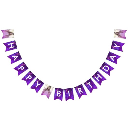 Drapeau Joyeux Anniversaire Feuille de Palmier Vio (Tout)