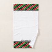 DRAPEAU KENYA Écriture personnalisée BLANC (Serviette à main)