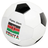 Drapeau kényan et kenyan avec votre nom Football (3/4)