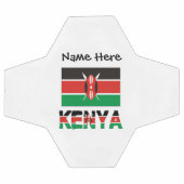 Drapeau kényan et kenyan avec votre nom Football (Plat)