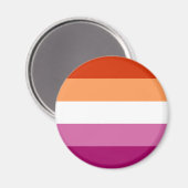 Drapeau lesbien LGBT Magnet (Recto/Verso)