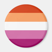 Drapeau lesbien LGBT Magnet (Devant)