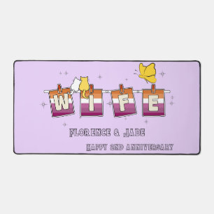 Drapeau lesbien Sunset Femme Joyeux Anniversaire