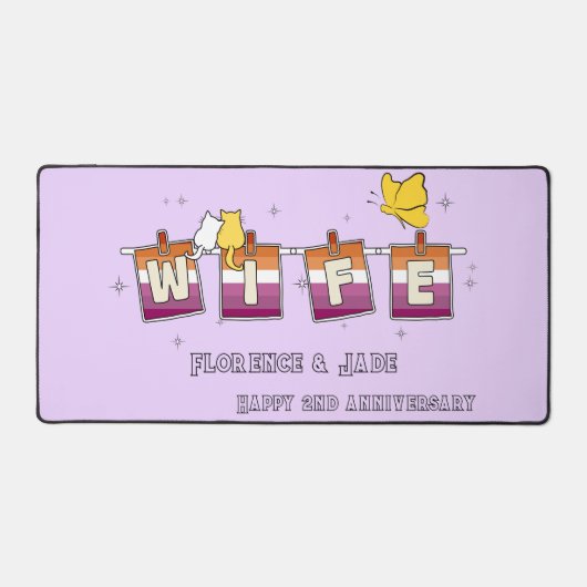 Drapeau lesbien Sunset Femme Joyeux Anniversaire (Recto)