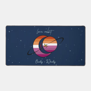 Drapeau lesbien Univers Orbite Amour Soleil & Lune