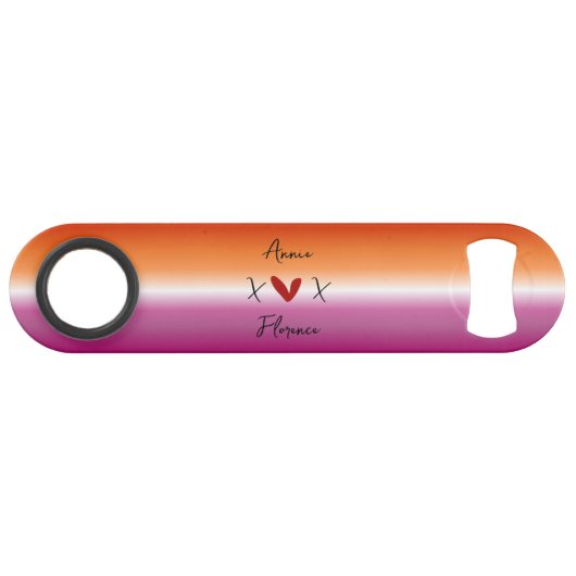Drapeau lesbien X Love X Sunset (Devant (Horizontal))