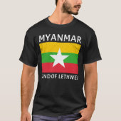 Drapeau Lethwei du Myanmar T-Shirt (Devant)