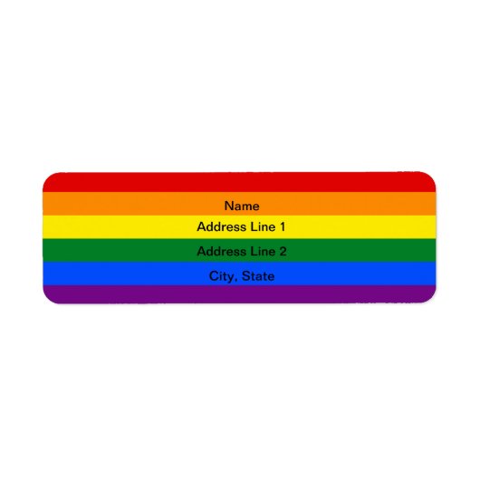 Drapeau LGBT personnalisé Étiquettes de adresse (Devant)