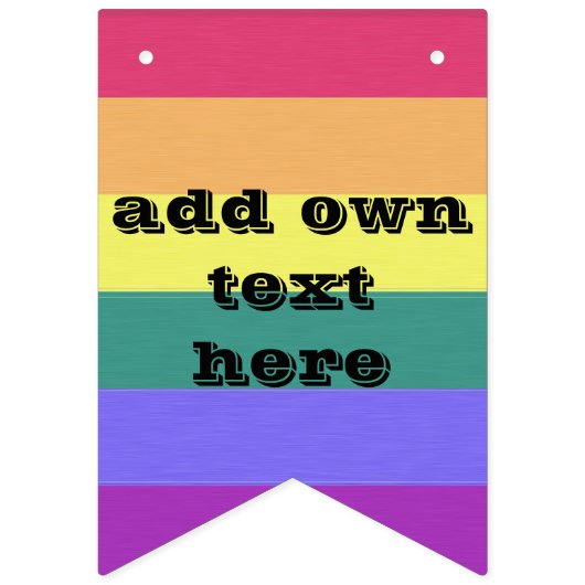 drapeau LGBT Pride, ajouter du texte ou des symbol (Deuxième drapeau)