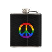 Drapeau LGBT signe de paix Flasque (Dos)