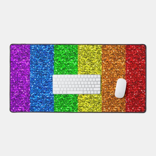 Drapeau LGBT vibrante parties scintillant arc-en-c (Clavier et souris)