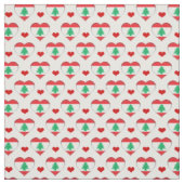 Drapeau libanais et tissu du coeur rouge /Liban (Échantillon)