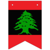 Drapeau libanais inversé noir, bannière du parti l (Deuxième drapeau)