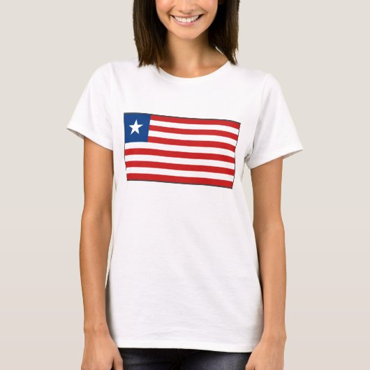 Drapeau Liberia x Carte T-shirt (Devant)