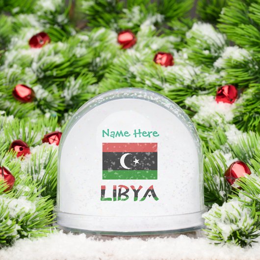 Drapeau libyen vert personnalisé (Noël)