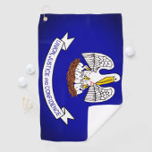 Drapeau Louisiana serviette de golf (En situation)