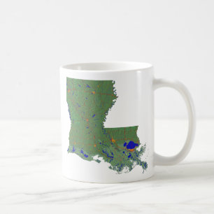 Drapeau Louisianan + Tasse de carte