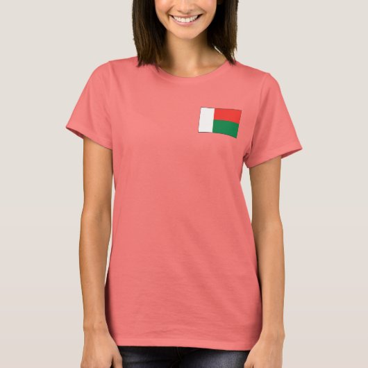 Drapeau Madagascar + Carte T-shirt (Devant)