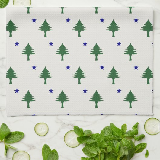 Drapeau Maine d'origine serviette (Plié)